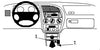 ProClip Fahrzeughalter 832468 - Konsolenbefestigung - Peugeot 306 93-02