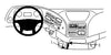 ProClip Fahrzeughalter 853356 - Winkelbefestigung, niedrig- NUR für Modelle mit zusätzlicher Münzablage / Becherhalter - Mercedes Benz Actros 03-13