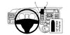 ProClip Fahrzeughalter 854432 - Mittelbefestigung- NICHT für Modelle mit Ablagefach mit Deckel - Volkswagen Caravelle 10-15, Volkswagen T5 Transporter/Pickup 10-15